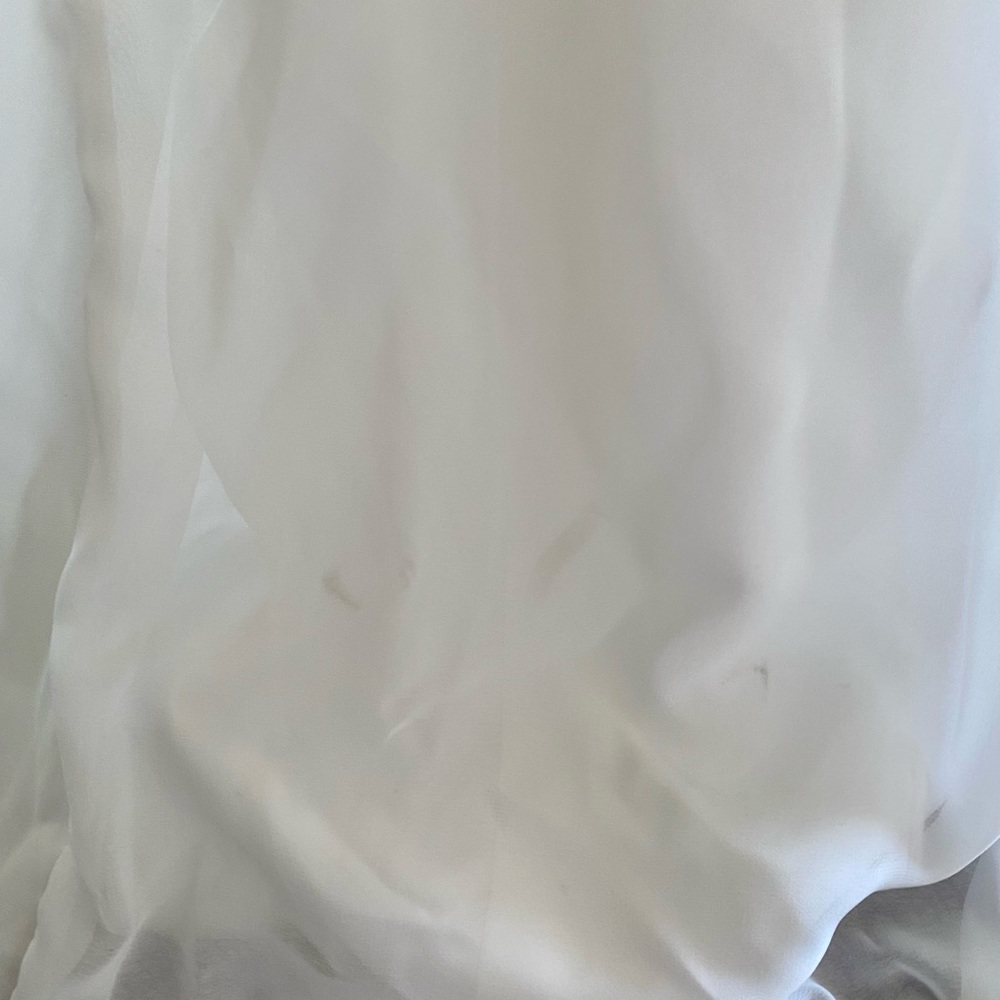 Wedding OR Bridesmaid Dress - Strapless White / Cream Chiffon - Simple & Elegant - Picture 12 of 16